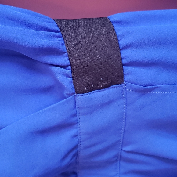 XOXO Banded-Waist Cocktail Dress, Royal Blue, XS - Picture 4 of 8